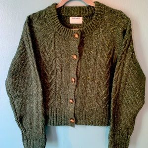 Old Navy Green Wool Blend Cardigan
